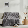 Sophia & William Throw Blanket for Couch Sofa(60x80 Inches) - Faux Fur Throw Soft Cozy, Gifts for Women, Grey