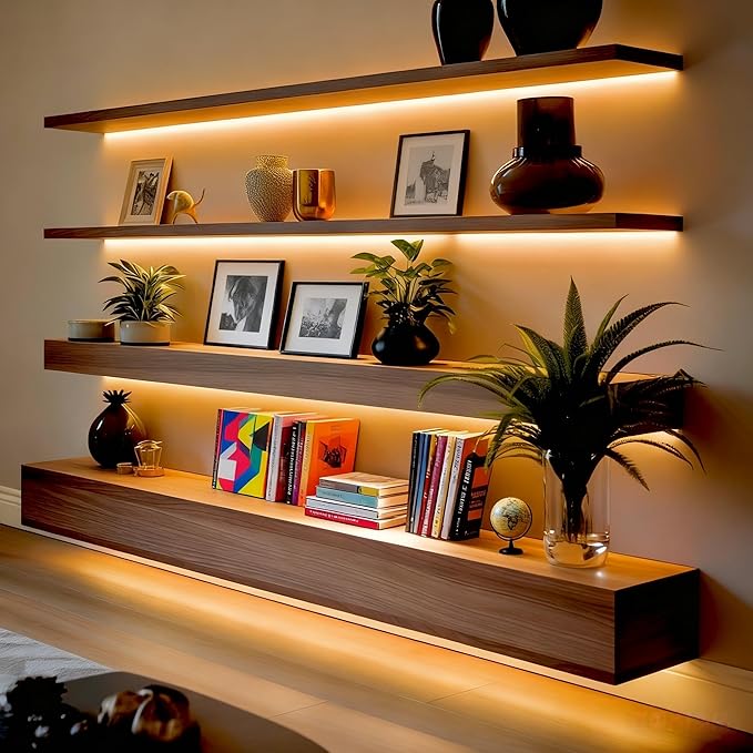 COB LED Strip Light with Remote, 16.4ft, 3000K Dimmable, Warm White LED Lights for Mirror, Under Bed, Stair, Cabinet, TV Backlight, Cuttable LED Light Strip