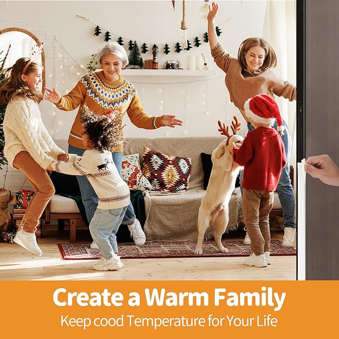 40FT Weather Stripping Door Seal Strip – Soundproof Door Frame Seal for Large Gaps, Easy Installation, Noise Cancelling (White)