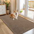 OLANLY Dog Door Mat for Muddy Paws 54x32, Absorbs Moisture and Dirt, Absorbent Non-Slip Washable Doormat, Quick Dry Chenille Mud Mat for Dogs, Entry Indoor Entryway Carpet for Inside Floor, Tan