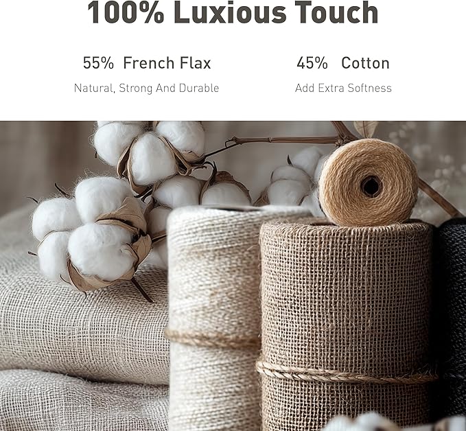 Hyde Lane Luxury Linen Quilt Set King Size, Organic European Flax Cotton Blend Bedding for Bedspread and Coverlet, Box Stitched, with 2 Pillow Shams, 106"x96", Grey
