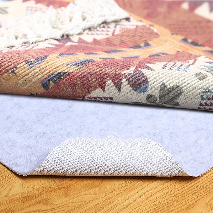 Non Slip Rug Pad, Natural Rubber Backing Rug Pads 1/4” Thick, Felt Rug Gripper Pad, Non Slip Under Carpet Mat, Under Rug Cushion for Hardwood Floors, Carpet Runners (5x8FT)