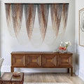 IOWER Macrame Wall Hanging Brown Dip-Dyed Large Macrame Wall Decor For Living Room Boho Fiber Art for Office Decoration 57" W x 41" L