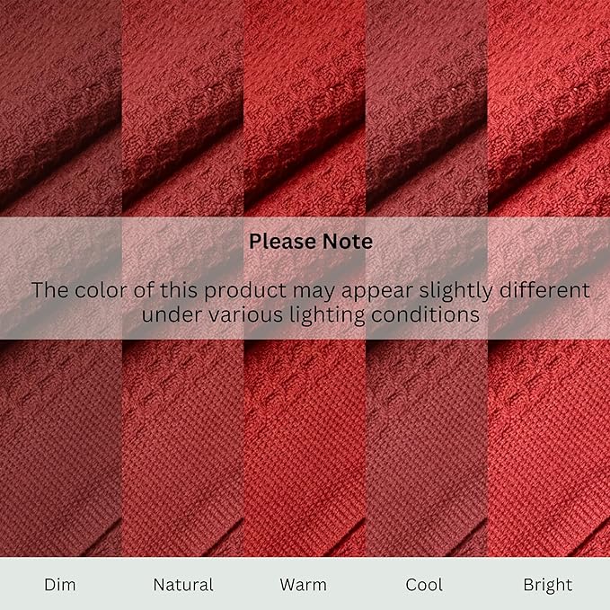 Salt Earth 100% Cotton Throw Blanket, King, 106"X92" Waffle Throws for Home, Bedrooms, Outdoor Couch & Office Couch, Modern & Cozy Room Decor Blankets, Lightweight All Season Western Blanket(Red)