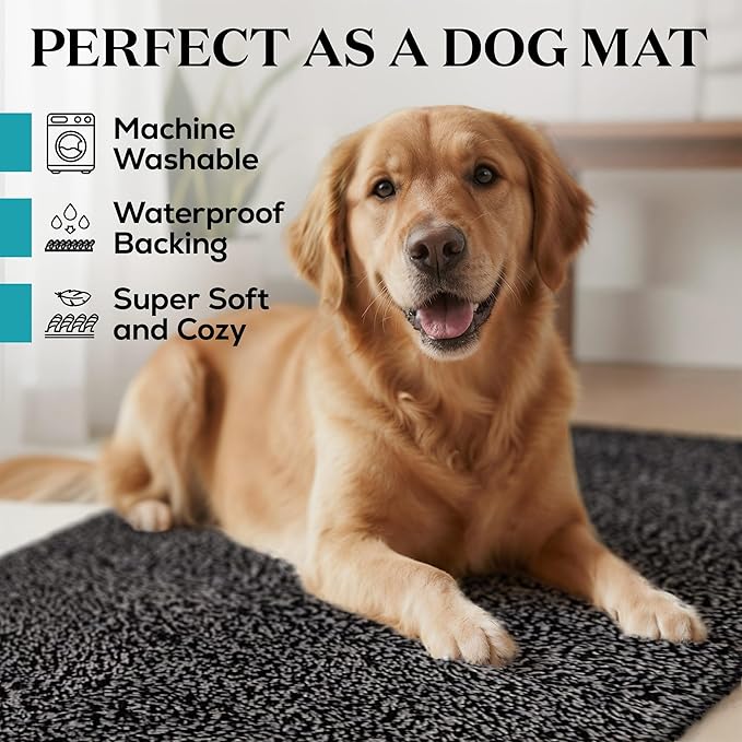 Premium Microfiber Indoor Door Mat – 36"x72" Washable Entry Mat, Non-Slip, Waterproof Backing, Super Absorbent, Low Profile Entryway Doormat for Indoor Entrance