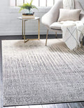 Unique Loom Del Mar Collection Area Rug - Jennifer (7' 1" x 10' Rectangle, Gray/ Black)