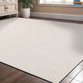 Easy Jute Rug 6x9 Indoor Outdoor Natural Rugs Solid Fiber Rug Woven Area Rug Boho Easy Clean Inside Carpet for Living Room Bedroom Dining Room Hallway or Outdoor Patio Porch (6 X 9 Bone)