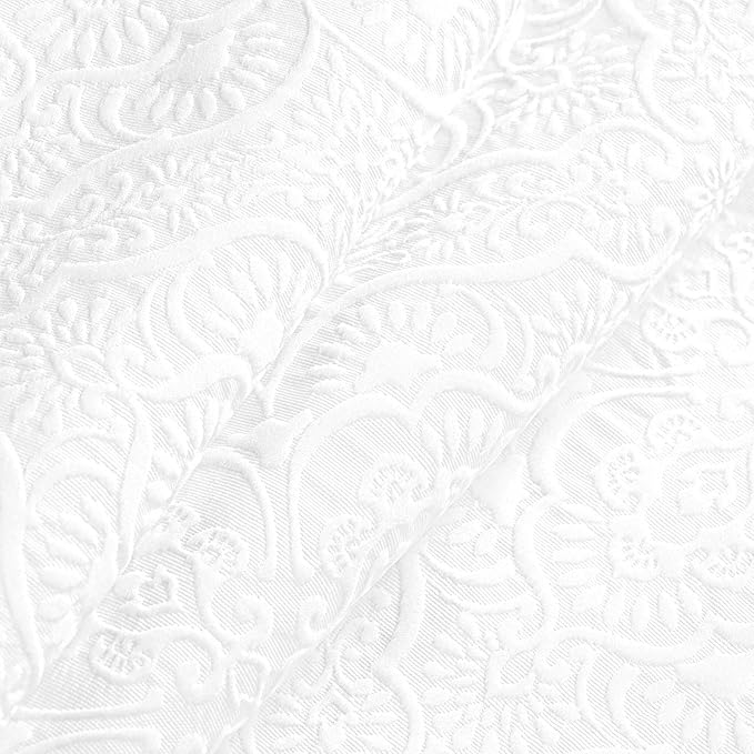 Superior 3 Piece Bedspread Set, Home Bed Decor, Decorative Bed Spread, 2 Pillow Shams, Medium Weight Blanket, Floral Matelasse Coverlet, Bedding Essentials, Enzy Collection, Full, White