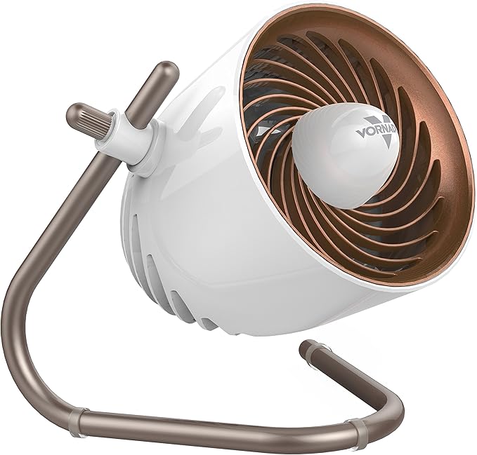Vornado Pivot Personal Air Circulator Fan, 6-inch, Quiet Portable for Travel, 3 Speed Settings, Targeted Cooling Airflow, 360-Degree Adjustable Axis, Fan for Bedroom, Office, And Desktop, Copper
