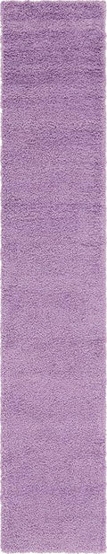 Unique Loom Solid Shag Collection Area Rug (2' 6" x 13' 1" Runner, Lilac)