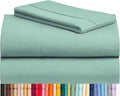 LuxClub 3 PC Twin XL Sheet Set, Deep Pockets Wrinkle Free Cooling Bed Sheets Hotel Bedding for Women, Men, Kids & Teens, Includes 1 Fitted Sheet, 1 Flat Sheet and 1 Pillowcase-Silky Soft Light Teal