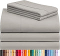LuxClub 5 PC Split King Sheet Set, Deep Pockets Wrinkle Free Cooling Bed Sheets Hotel Bedding for Women, Men, Includes 1 Fitted Sheet, 1 Flat Sheet and 2 Pillowcases-Light Taupe