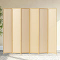 6 Panel Room Divider and Folding Screen,Bamboo Room Divider for Room Separation,67" H x 92.1" W