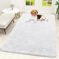OLANLY Dog Door Mat for Muddy Paws 59x35, Absorbs Moisture and Dirt, Absorbent Non-Slip Washable Doormat, Quick Dry Chenille Mud Mat for Dogs, Entry Indoor Entryway Carpet for Inside Floor, White