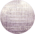 Unique Loom Del Mar Collection Area Rug - Jennifer (6' 1" Round, Purple/ Ivory)