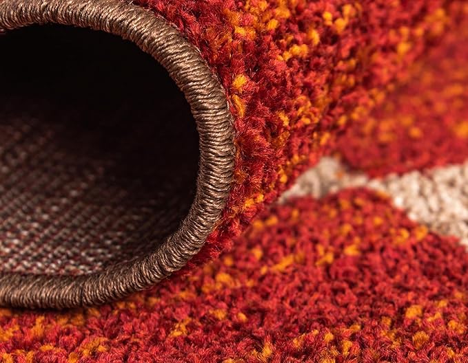 Unique Loom Autumn Collection Area Rug - Providence (5' 1" Round, Multi/ Beige)