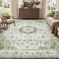 PADOOR 6X9 Area Rug,Rugs for Living Room,Soft Green Rugs for Bedroom,Machine Washable Rugs Non Slip Carpet,Rug for Dining Room Living Room Bedside Office