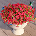 Faux Flowers for Outdoor Planters 16 Bundles UV Resistant Artificial Fake Eucalyptus Plants Outside Spring Summer Yard Decoration Realistic Silk Daisy Used for Patio,Front Porch,Garden Pots Decor