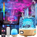 Luminorthe Cube Lamp, Northern Lights Projector, Rechargeable Ocean Wave Projector Night Light with Remote Control & Bluetooth Speaker for Bedroom Living Room Bedroom Decor, Christmas Gifts for Teens