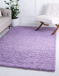 Unique Loom Solid Shag Collection Area Rug (3' 3" x 5' 3" Rectangle, Lilac)