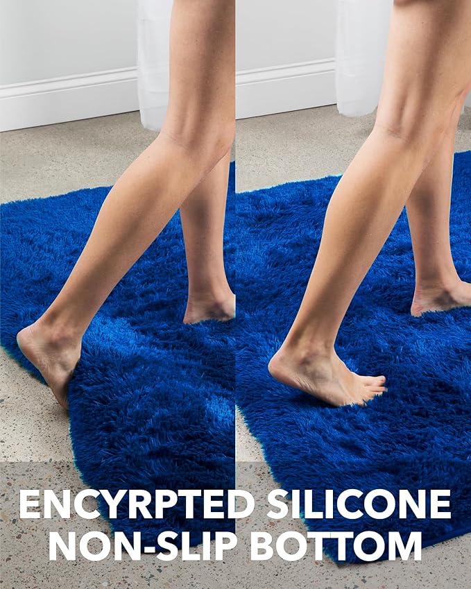 Ophanie 6x9 Navy Blue Rugs for Living Room, Large Fluffy Carpet, Fuzzy Plush Shag Comfy Soft, Non-Slip Indoor Floor,for Kids Boys Girls Dorm, Bedroom, Playroom, Home Decor Aesthetic