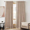 RYB Home Blush Velvet Curtains 90 inches for Nursery, Bedroom Window Curtain Panels Skin Friendly Drapes for Girls Room, Wide 52 x Long 90, Blush, 2 Panels