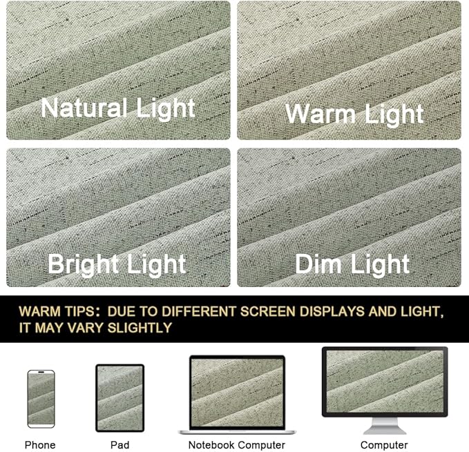PrinceDeco 100% Blackout Curtains for Bedroom Window Treatment Thermal Insulated Warm Drapes for Winter Linen Textured Curtains Heat and Full Light Blocking Drapes 2 Panel Sets,Sage,52x84 Inch