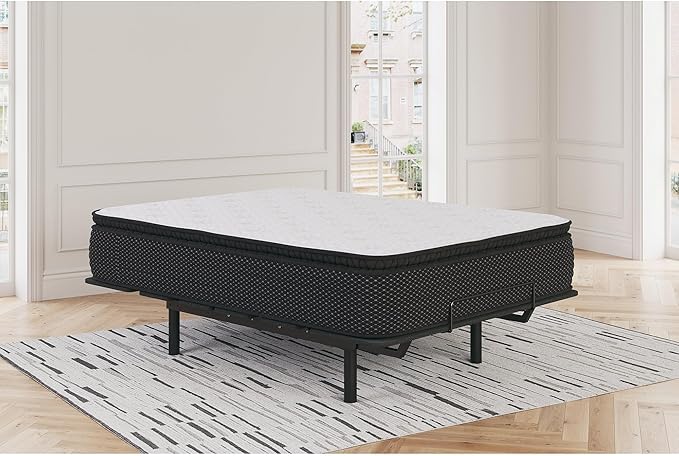 Signature Design by Ashley Limited Edition Pillow Top 13 " Pillow Top Hybrid Mattress with Gel Memory Foam, Edge Support for Cool Sleep and Pressure Relief, Queen, Fiberglass Free, Mattress In A Box