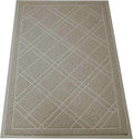 SlipToGrip Universal Door Mat, Plaid Design - Taupe, 35 x 23 - Anti Slip, Durable & Washable, Outdoor & Indoor Floor Welcome Mat Door Mat Entry Rug for Garage, Patio, Front Door, Dust Absorbent