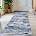 2x5 Modern Abstract Runner Rug for Hallways, Navy Blue Gray Neutral Multi Super Soft Hallway Decor Kitchen Rugs with Non-Slip, Non-Shedding Washable Rug for Hallways Entryway Bedroom Indoor