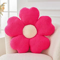 Kcvvcr Flower Throw Pillow, Cute Flower Shaped Pillow Decorative Throw Pillow for Bed Couch, Soft Daisy Pillows Floor Seating Cushion Cushions (14.9 Inch Hot Pink)