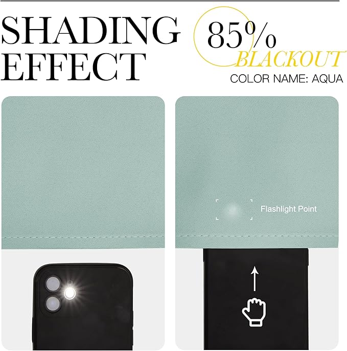 NICETOWN Blackout Curtains for Living Room - Functional Blackout Curtains/Panels for Bedroom, Window Decoration, Privacy Assured (Set of 2, 52 x 95 inches in Aqua Blue)