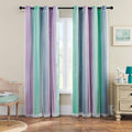 XiDi Purple Grey 84 inchs Long Curtains for Girls Bedroom, Kids Room Decoration Green Curtain, Nursery Blocking Light Curtains Room Darkening 52 inches Wide 1 Panel