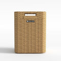 Ypati Rattan Trash Can with Lid, Wicker Bathroom Garbage Bin with Removeable Liner, 4 Gallon Small Waste Basket for Home, Outdoor Patio, Dorm, Office, Boho Decor, with Trash Bags, Tan Yellow, Eureka