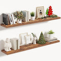 Vivelove 10 Inch Deep Floating Shelves 48 inch Long, 47.2 x 10 Wide Wall Shelves with Invisible Brackets, for Bedroom Bathroom Living Room Kitchen Office, Farmhouse Home Decor, Set of 2, Rustic Brown