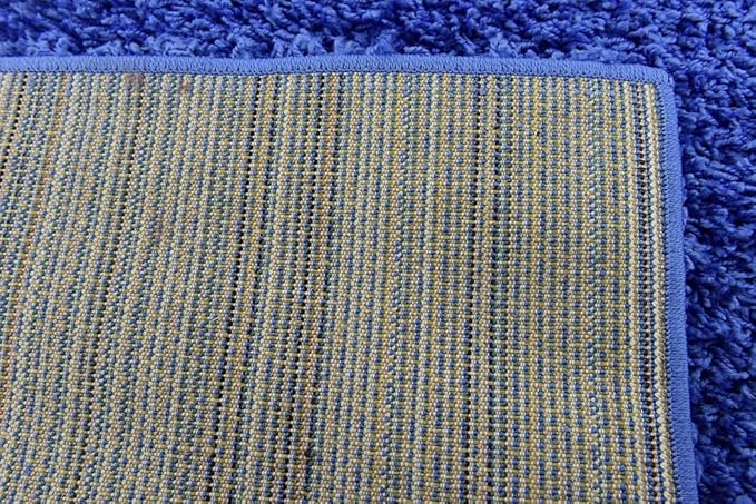 Unique Loom Solid Shag Collection Area Rug (3' 3" x 5' 3" Rectangle, Periwinkle Blue)