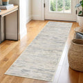 2x6 Modern Abstract Runner Rug for Hallways, Gray Beige Neutral Multi Super Soft Hallway Decor Kitchen Rugs with Non-Slip, Non-Shedding Washable Runners for Entryway Laundry Indoor
