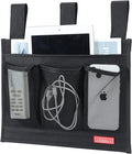 Falaku Hanging Bedside Caddy,Bedside Organizer Caddy for Bed Rails(4 Pockets-Black)