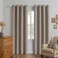 100% Blackout Curtains 108 Inches Long 2 Panels Set, Linen Curtains for Living Room, Black Out Thermal Insulated Grommet Drapes Bedroom Luxury Decor Privacy(52W × 108L inch, Linen)