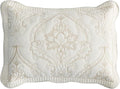 CHIXIN Microfiber King Pillow Shams Set of 2 - Quilted Decorative Pillow Covers - Ivory-Yellow - Size (20" x 36")
