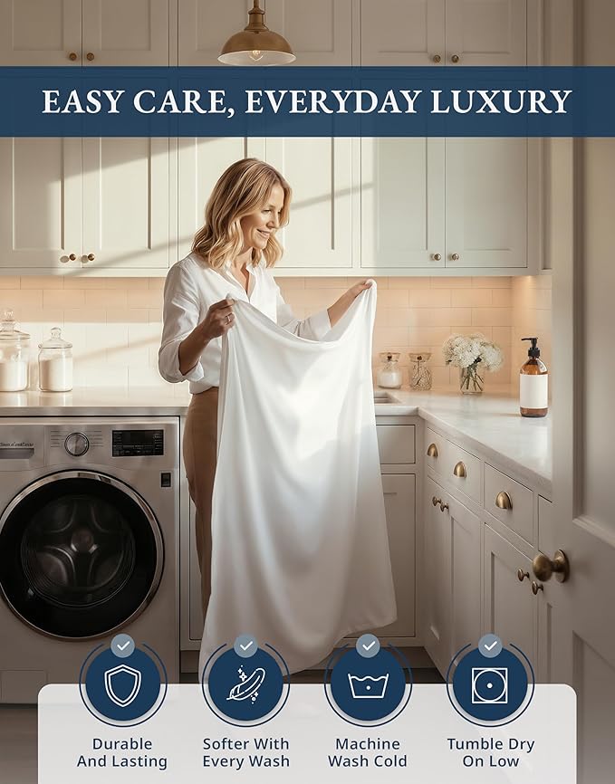 LANE LINEN 100% Cotton California King Sheet Sets - 1000 Thread Count, Soft & Comfy Luxury Hotel Like Thick Fully Elasticized Bed Sheet, No Pill Fade Resistant Oeko Tex Certfied Cal King Sheet - White