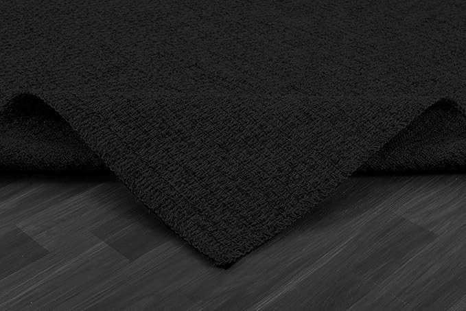 Easy Jute Rug 8x10 Indoor Outdoor Natural Rugs Solid Fiber Rug Woven Area Rug Boho Easy Clean Inside Carpet for Living Room Bedroom Dining Room Hallway or Outdoor Patio Porch (8 X 10 Dark Grey)