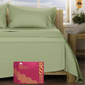 Mayfair Linen 100% Egyptian Cotton Sheets California King Size - 1200 Thread Count 4 PC Cal King Sheets Egyptian Cotton, Cooling Sateen Sheet, High Thread Count Sheet California King - Sage Green