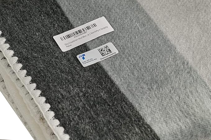 Qisu Ecuadorian Wool Blanket . Queen, Beautiful, Warm Throws | Hand-Woven Craftsmanship | Soft, Hypoallergenic and Breathable | Non-Itchy or Scratchy