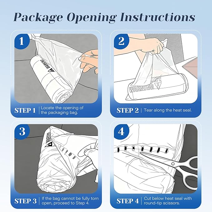Shredded Memory Foam Pillows Standard Size Set of 2, Soft Bed Pillow for Side and Back Sleepers, Medium Firm Pillows 2 Pack with Gusset(20"x26")