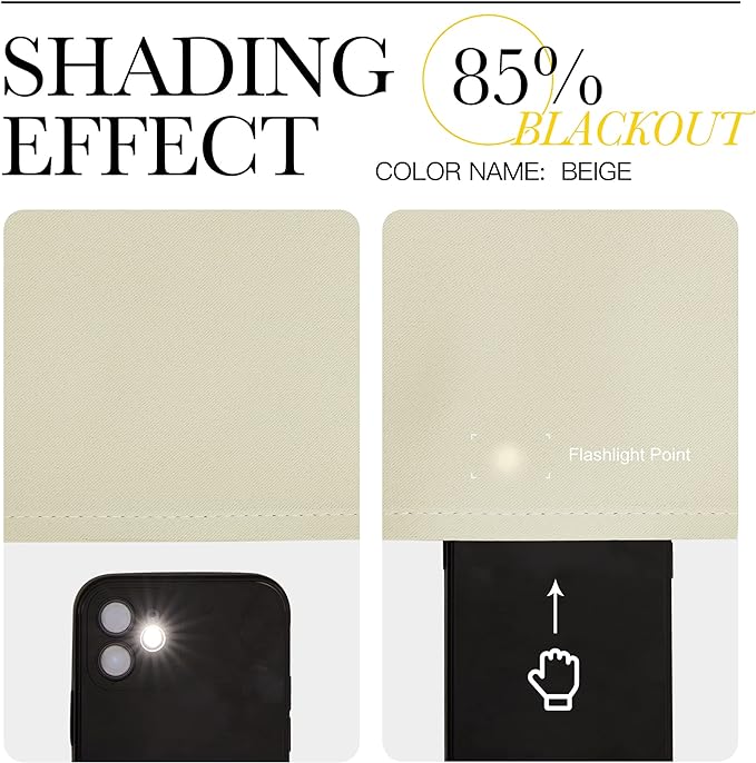 NICETOWN Room Darkening 118 inch Long Curtains, Grommet Thermal Drapes Weighted Room Divider Wide Window Treatments for Living Room, W66 x L118, Beige, 2 Panels