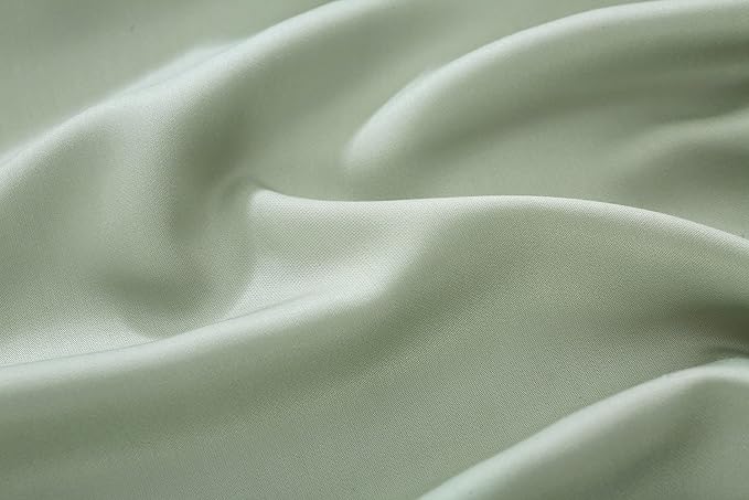 Linen World Cooling Bed Sheets Set Full Size,100% Organically Grown Viscose Sheets,Deep Pocket Up to 16",4 Pieces Silky Soft,Breathable Bedding Sheets & Pillowcases(Sage Green,Full)