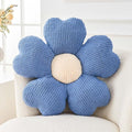 Kcvvcr Flower Throw Pillow, Cute Flower Shaped Pillow Decorative Throw Pillow for Bed Couch, Soft Daisy Pillows Floor Seating Cushion Cushions (14.9 Inch Blue)