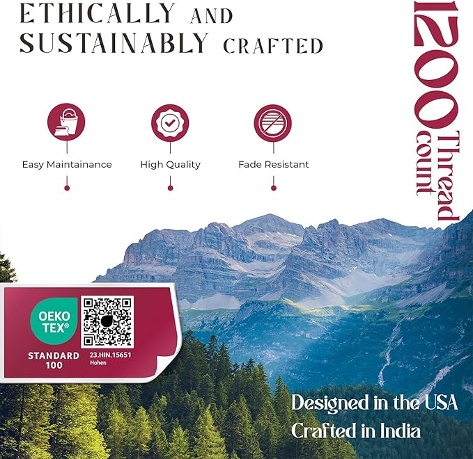 Mayfair Linen 100% Egyptian Cotton Sheets California King Size - 1200 Thread Count 4 PC Cal King Sheets Egyptian Cotton, Cooling Sateen Sheet, High Thread Count Sheet California King - Dark Grey