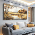 ERQINHUA Large Wall Decor Canvas Painting Wall Art For Bedroom Living Room Decor Lake Surface Landscape Painting Artwork Print For Home Decor Room For office Farmhouse Room Wall Decoration 30x60 In